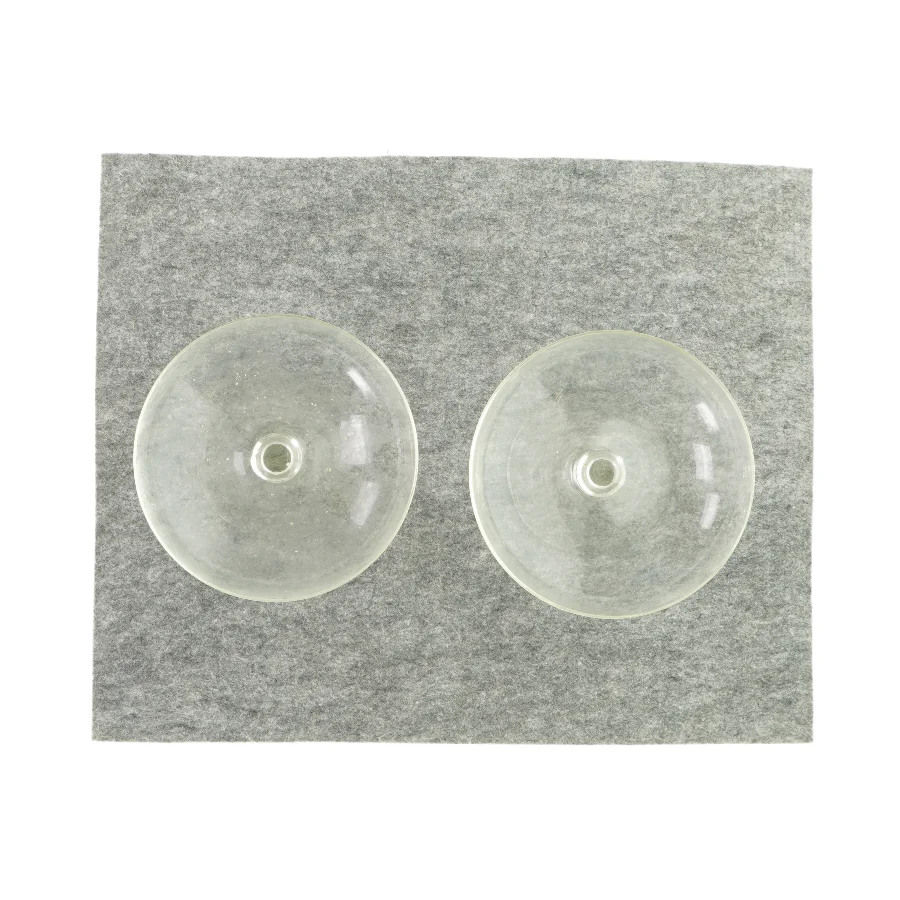 Glasskål på fod (2 stk) (str. HØ: 11x15 cm)