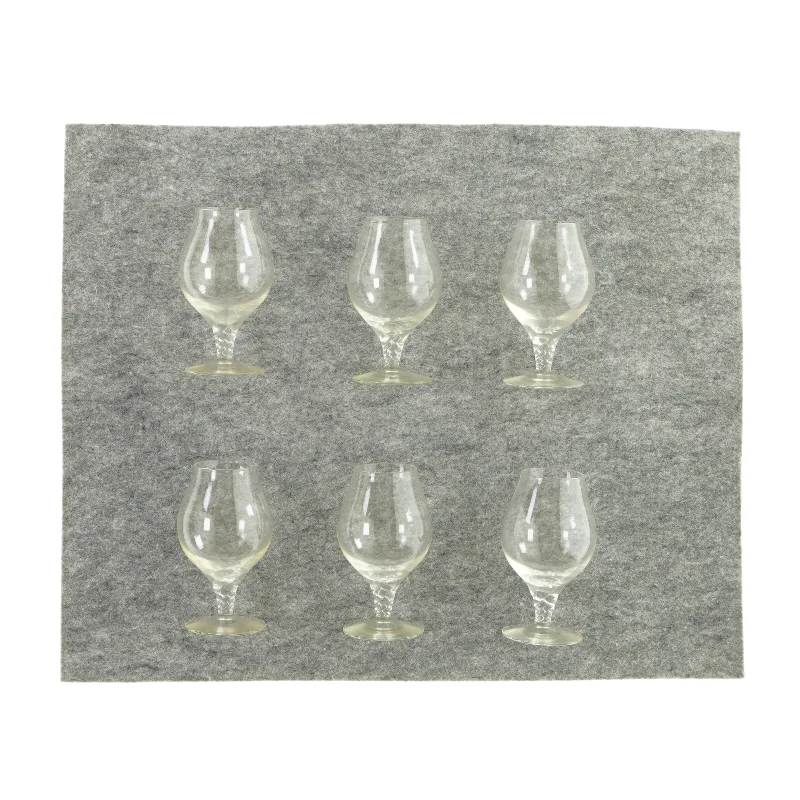 håndlavet Cognac glas 6 styk