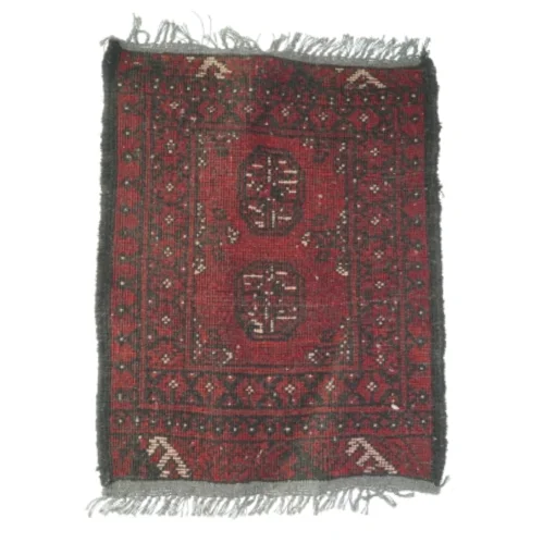 ægte Tæppe med mønster  (str. LB:70x54cm)