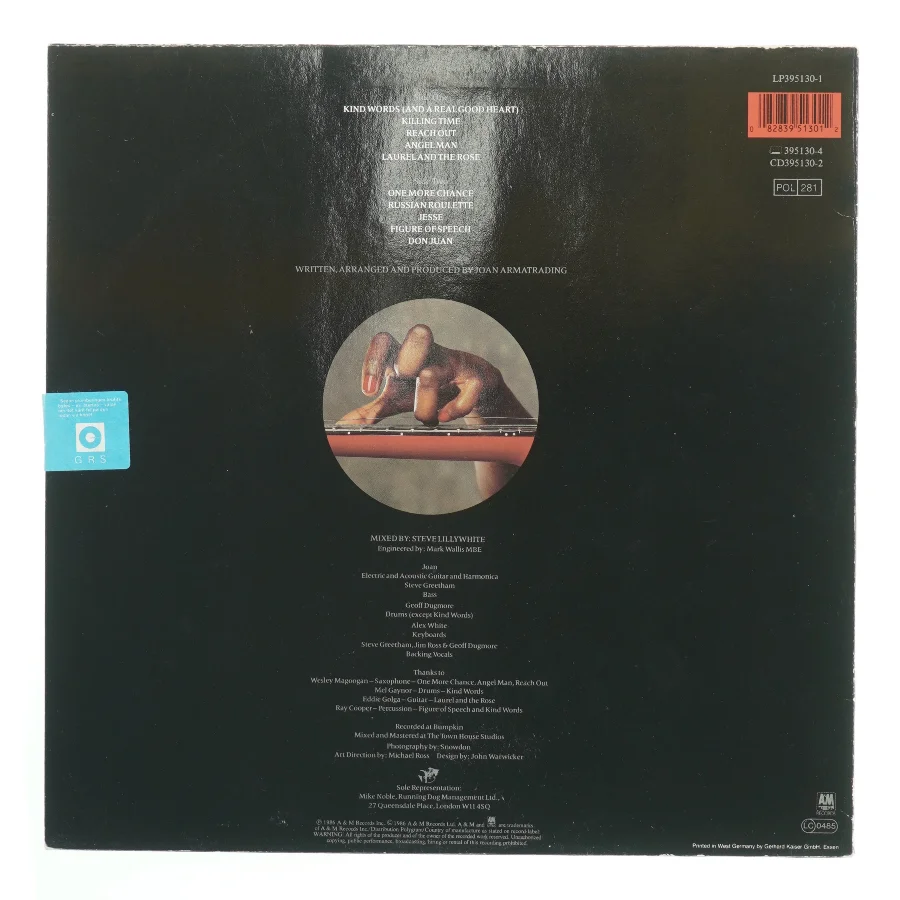 Joan Armatrading 'Sleight of Hand' LP