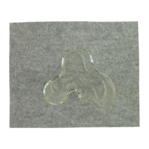 Glasvase i sjov form (str. LBH: 18x15x16 cm)