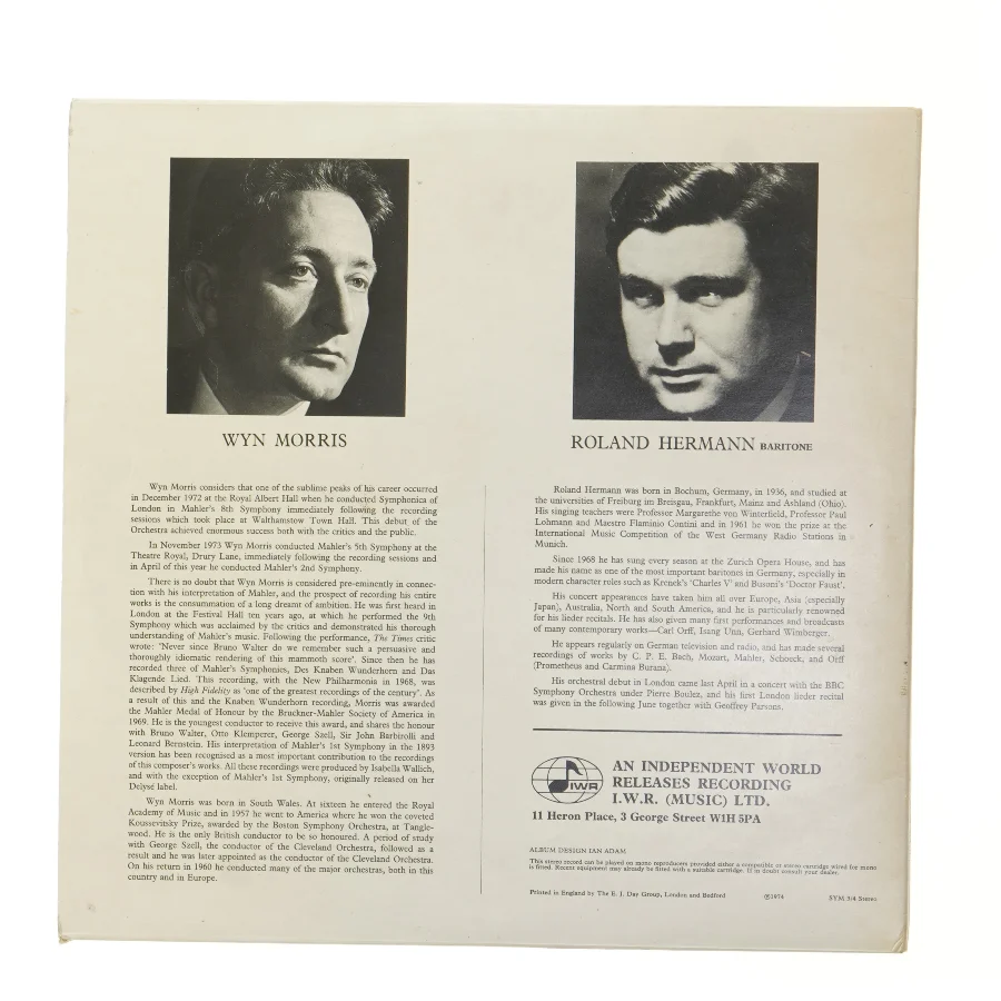 Gustav Mahler Symphony No. 5 LP