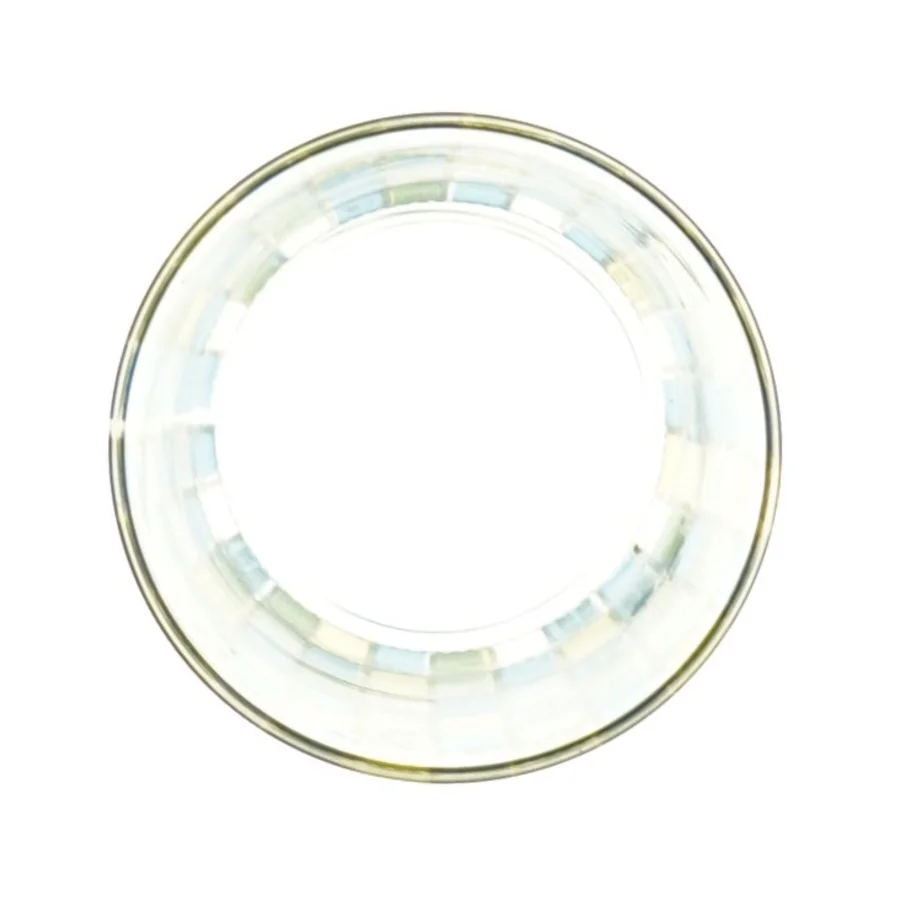 Dekoreret glasvase (str. 14 x 7 cm)