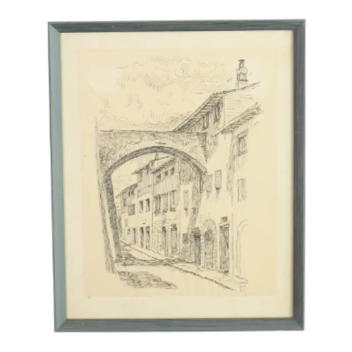 Billedramme med tegning (str. LB:37x30cm)