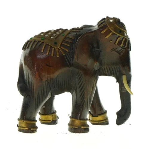Dekorativ elefantfigur(str. LBH:18x9x16,5cm)