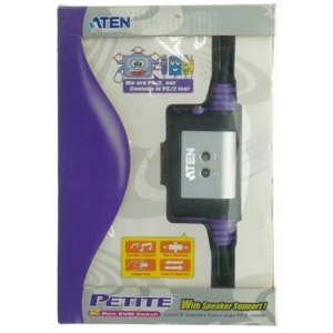 ATEN 2-Port KVM Switch fra Petite (str. 23,5 x 16 cm)