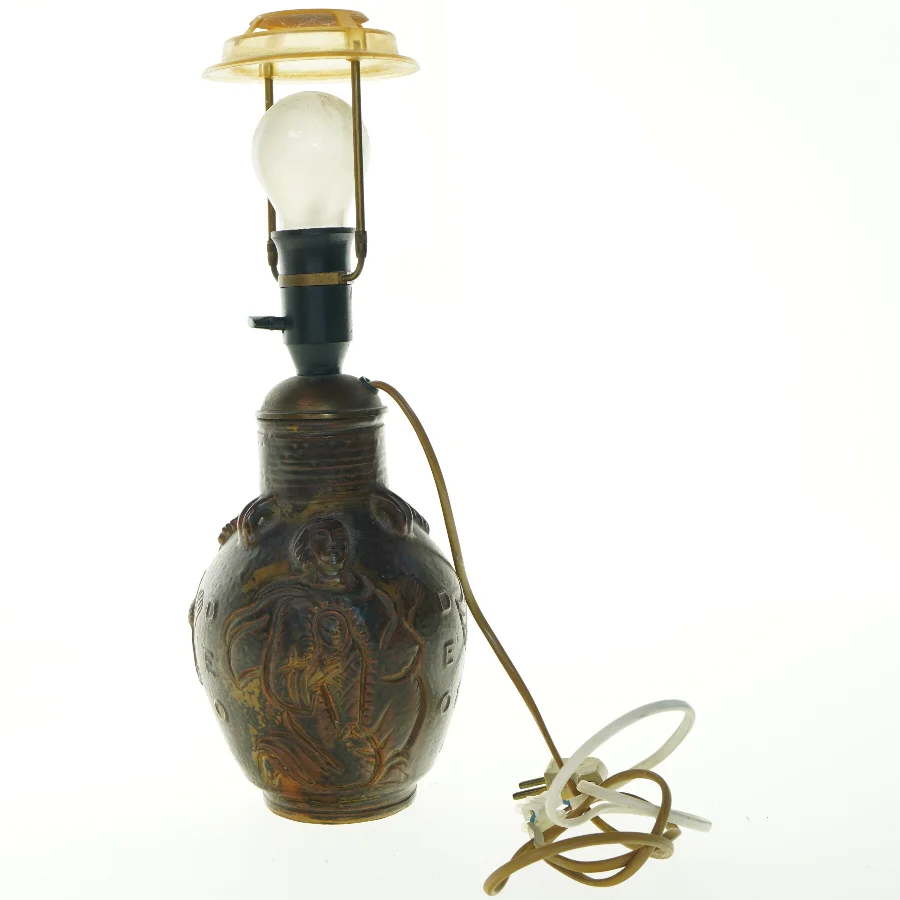 Royal Copenhagen Art Pottery 2966 RC Jar with motives: Petrus Gloria in Excelsis Deo 21 cm, Jais Nielsen fra Royal Copenhagen (str. 39 cm)