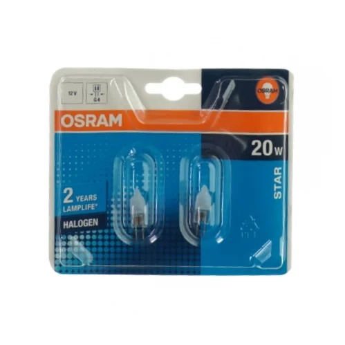 Halogen pære (2 stk) fra Osram (str. 20W)