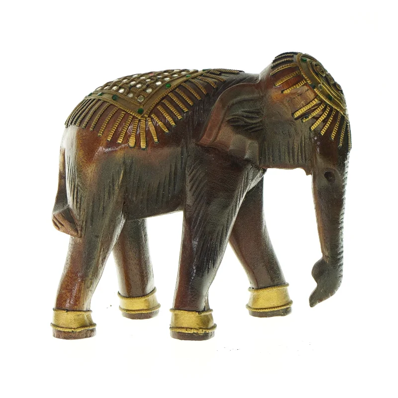 Dekorativ elefantfigur (str. LBH: 22x10x18cm)