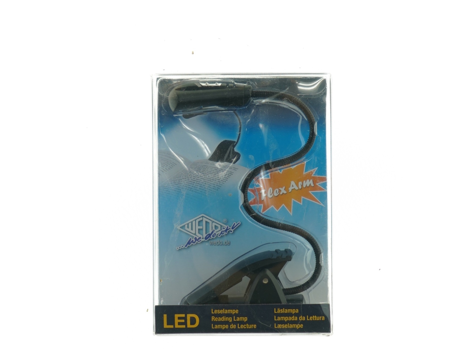 LED læselampe med klemme (str. 14,5 x 10 x 4,5 cm)