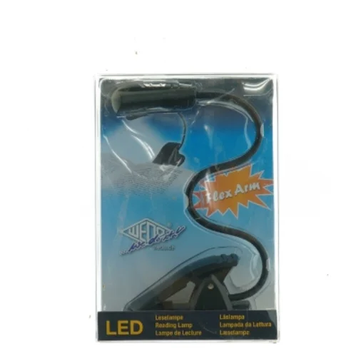 LED læselampe med klemme (str. 14,5 x 10 x 4,5 cm)