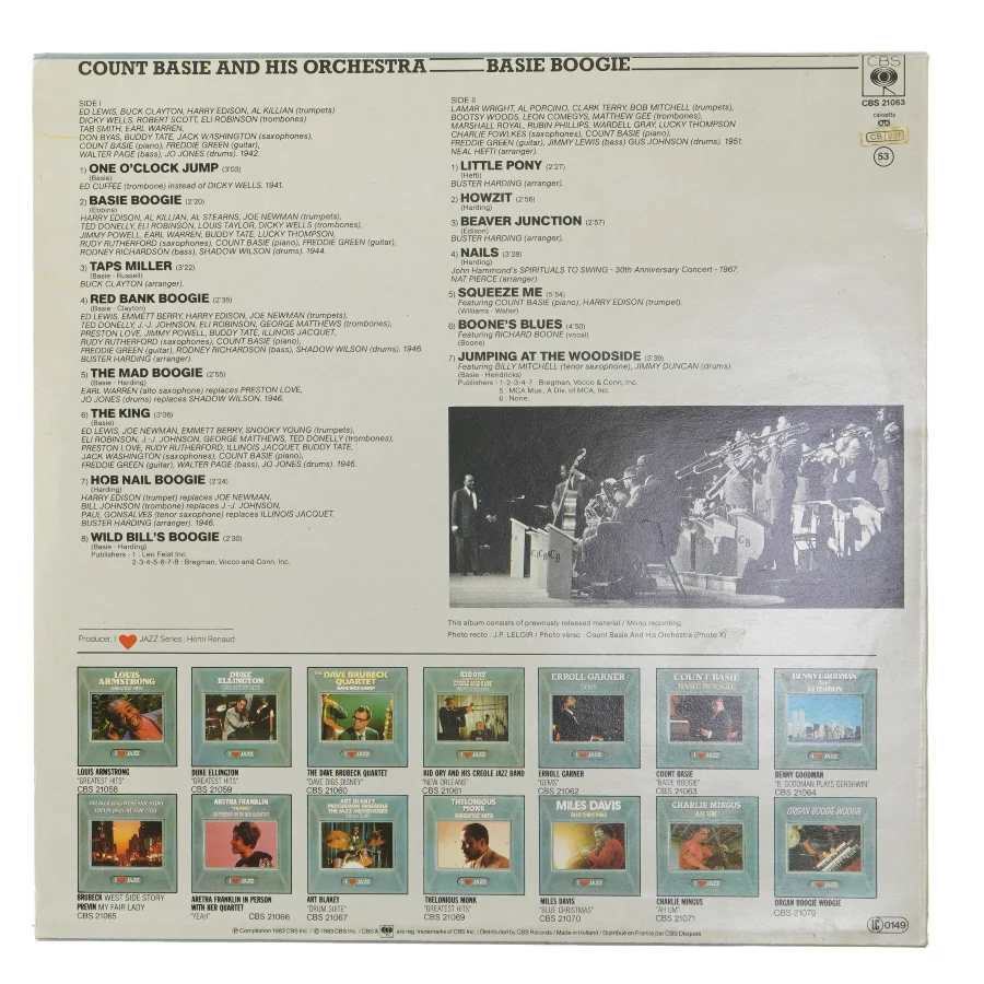 Basie Boogie LP af Count Basie fra CBS