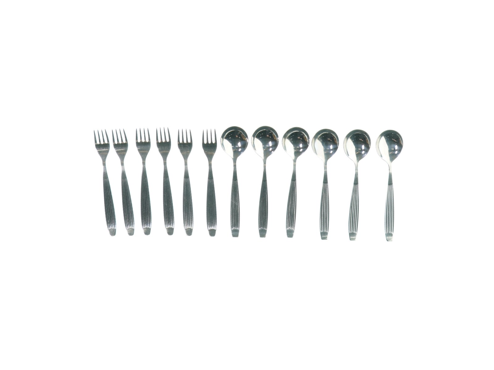 Bestiksæt (6 gafler og 6 skeer) fra Ukendt (str. L:20cm)