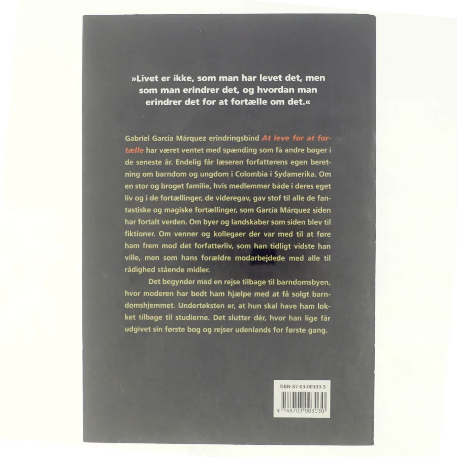 At leve for at fortælle af Gabriel García Márquez (Bog)