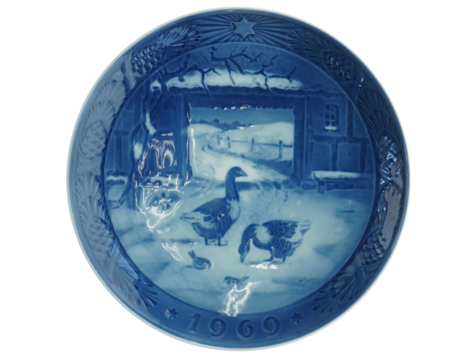 Jule tallerken 1969 fra Royal Copenhagen (str. Diameter, 18,5 cm)