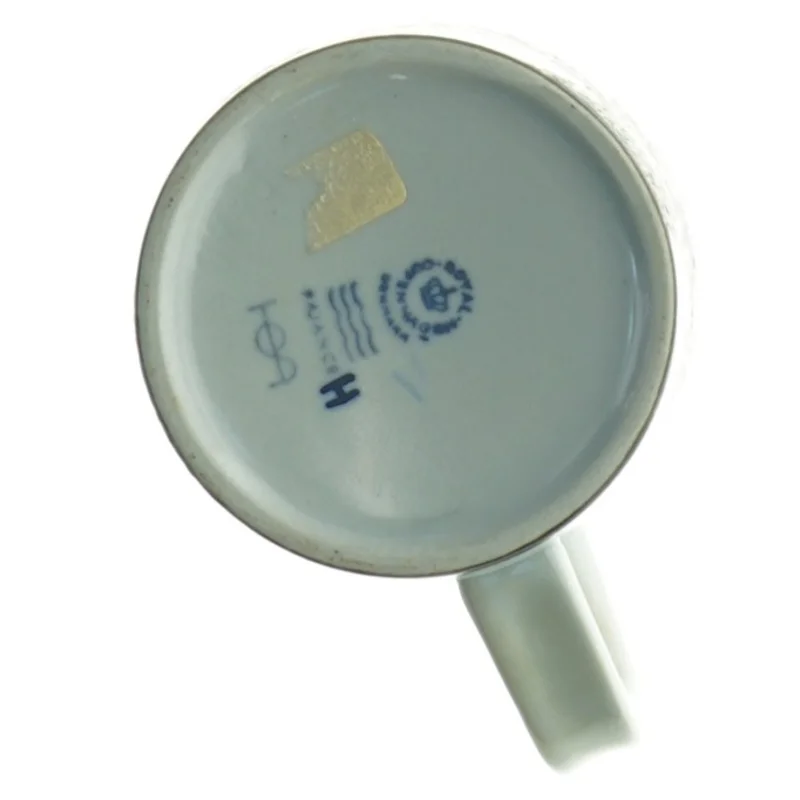 Kunstkrus med 1971 motiv fra Royal Copenhagen (str. 7 x 6,5 cm)