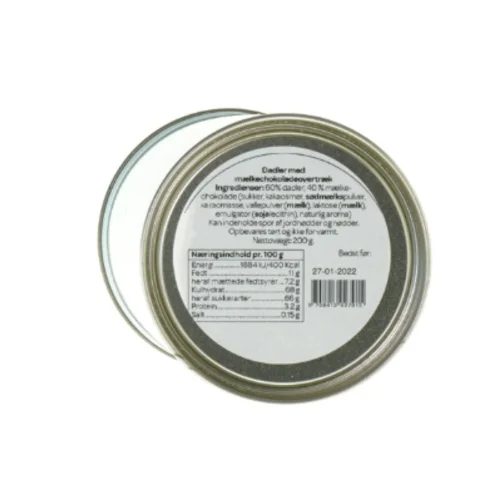 Metaldåse med låg fra Interflora (str. 17 x 9 cm)