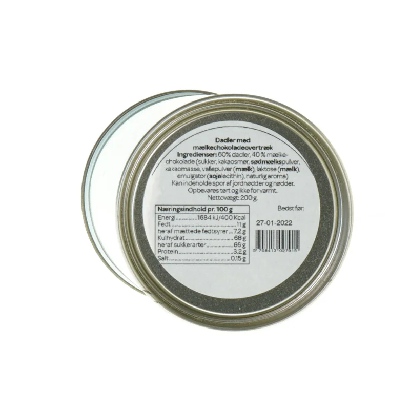 Metaldåse med låg fra Interflora (str. 17 x 9 cm)