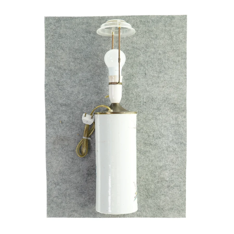 kinesisk Bordlampe med moti (str. HØ: 52x11 cm)