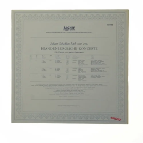Brandenburgische Konzerte LP fra Archiv Produktion
