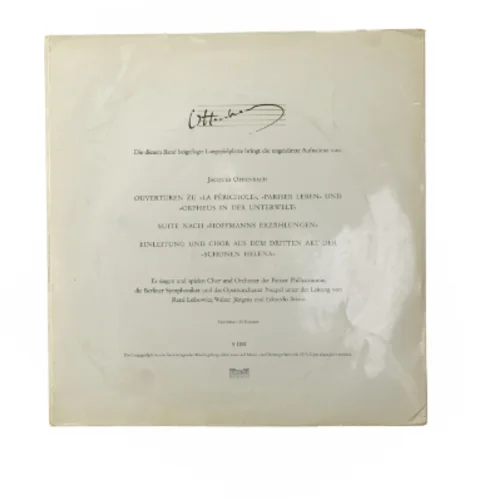 Jacques Offenbach vinylplade fra Bastei