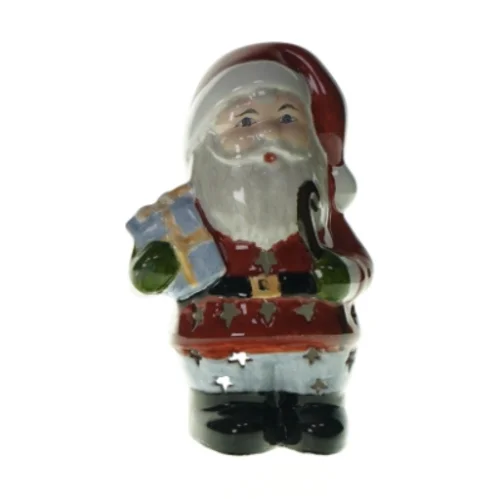 Dekorativ julemandsfigur med lys fra Ukendt (str. LB 25x9cm)