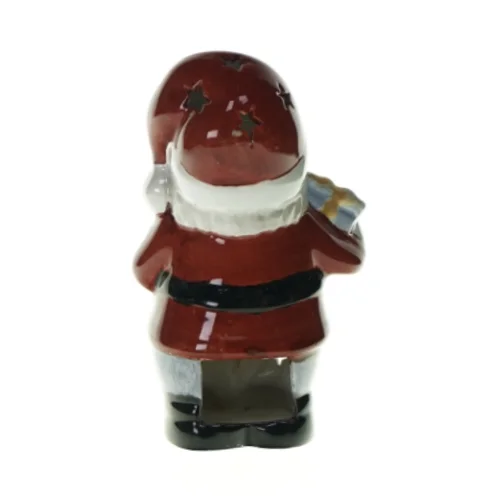 Dekorativ julemandsfigur med lys fra Ukendt (str. LB 25x9cm)