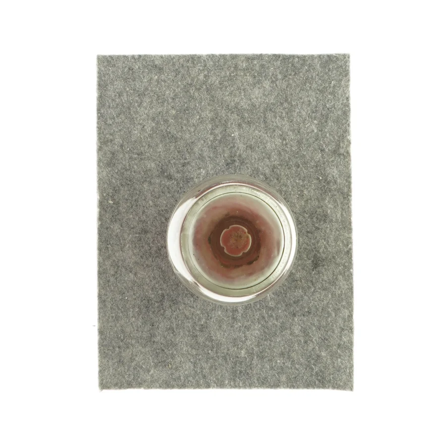 Rød hyggelampe / lysestage Holmegaard, Per Lütken(str. H: 19 cm )