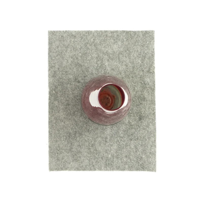 Rød hyggelampe / lysestage Holmegaard, Per Lütken(str. H: 19 cm )