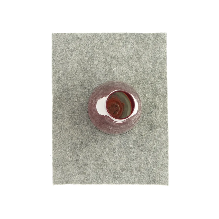 Rød hyggelampe / lysestage Holmegaard, Per Lütken(str. H: 19 cm )