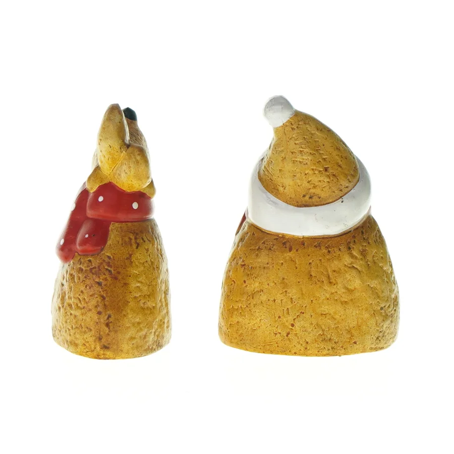 Dekorativ julefigurer (2 stk.) fra Ukendt (str. LBH: 9x5,5x14cm og 8,5x6x14cm)