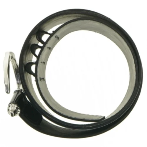 Sort lakbælte fra Kirsten Schjonning (str. 112 x 7 cm)