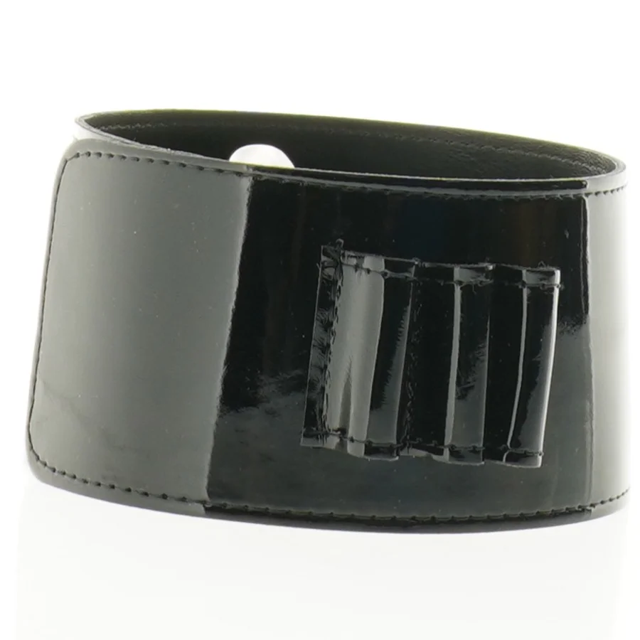 Sort lakbælte fra Kirsten Schjonning (str. 112 x 7 cm)