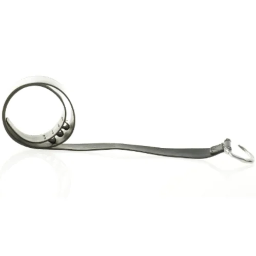 Sort lakbælte fra Kirsten Schjonning (str. 112 x 7 cm)