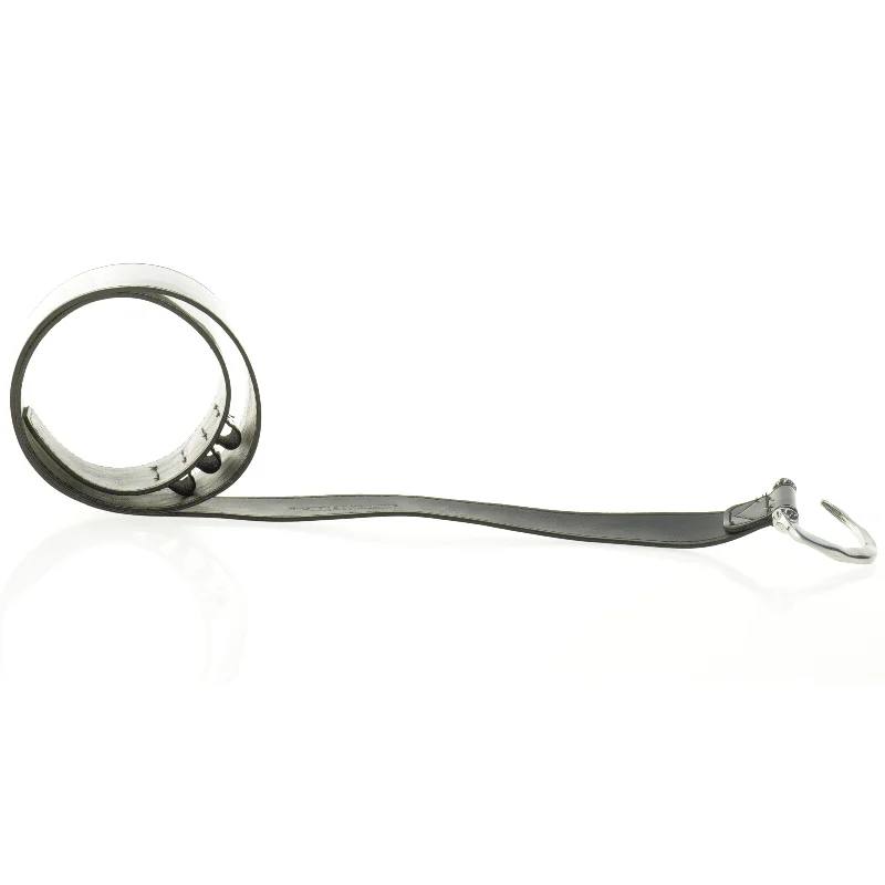 Sort lakbælte fra Kirsten Schjonning (str. 112 x 7 cm)