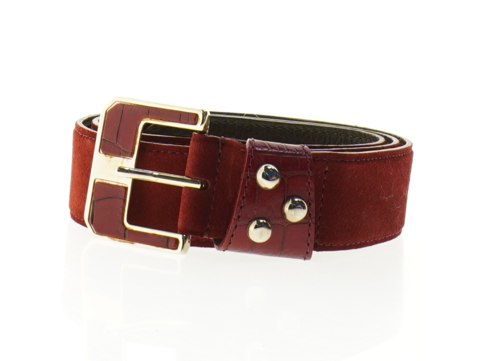 Læderbælte fra Max Mara (str. 106 x 4 cm medium)