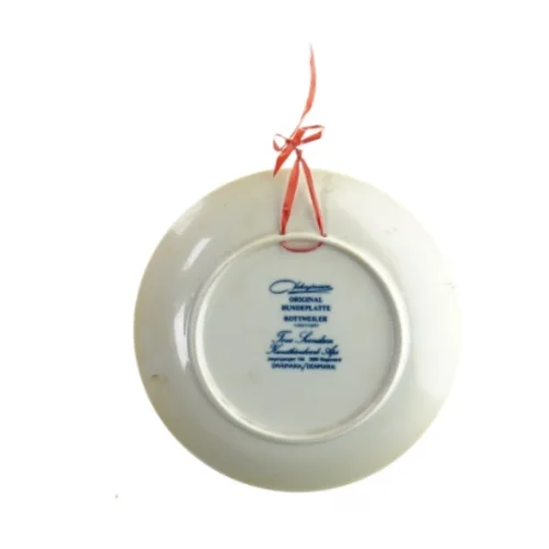 Tallerken med mønster  hund  (str. Ø:20cm)