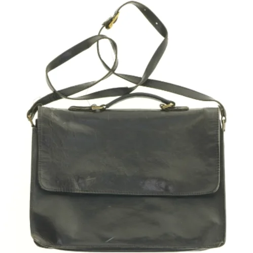 Sort lædertaske fra Claudio Ferro (str. 36 x 27 cm)