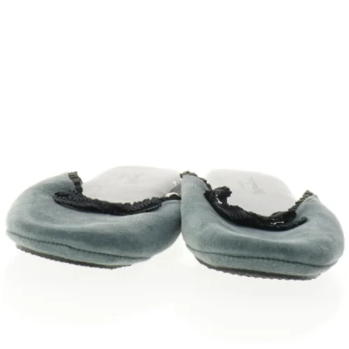 Grønne flade sko med pyntebånd (str. 37)