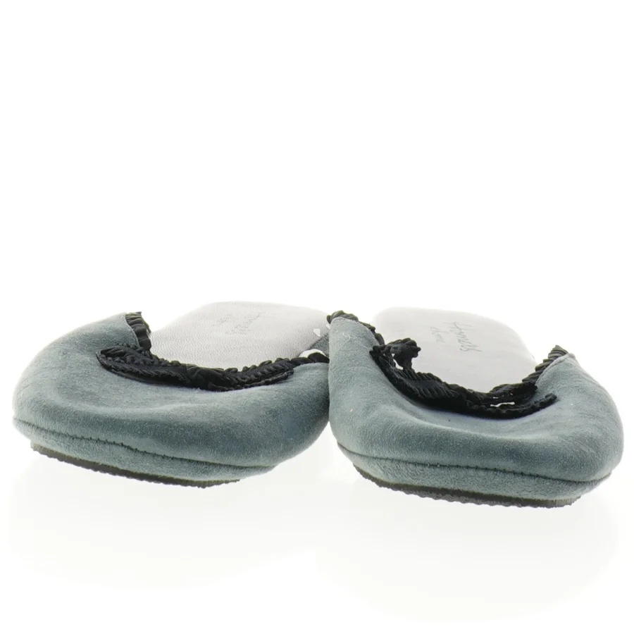 Grønne flade sko med pyntebånd (str. 37)