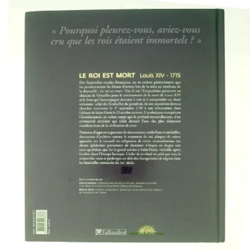 Le roi est mort (Bog)