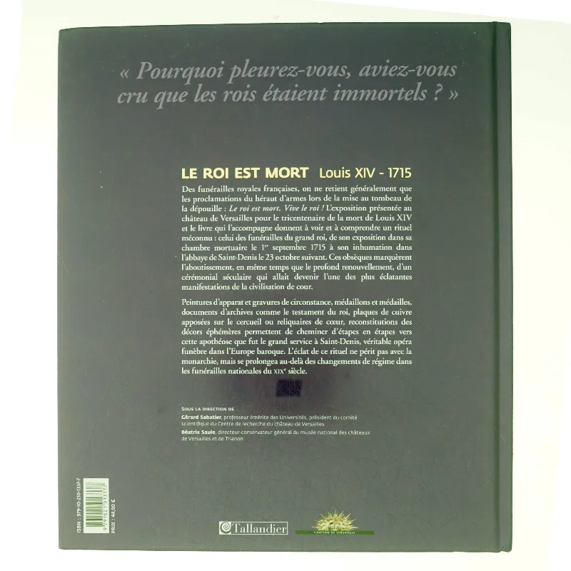 Le roi est mort (Bog)