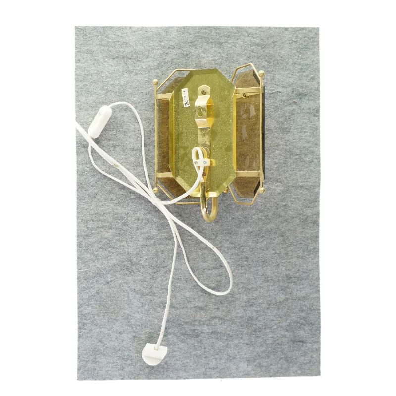 Væglampe med blomsterprint fra Ukendt (str. LBH:20x11x25cm)