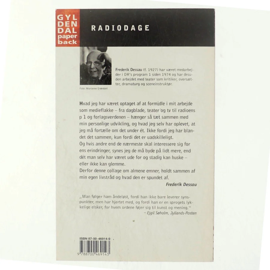 Radiodage af Frederik Dessau (Bog)