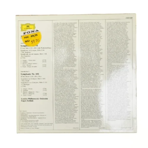 Joseph Haydn LP - Symphonies 94 og 101