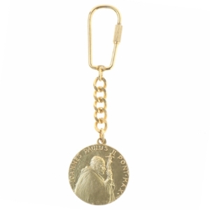 Nøglering med Paven (str. 12 x 3,6 cm)