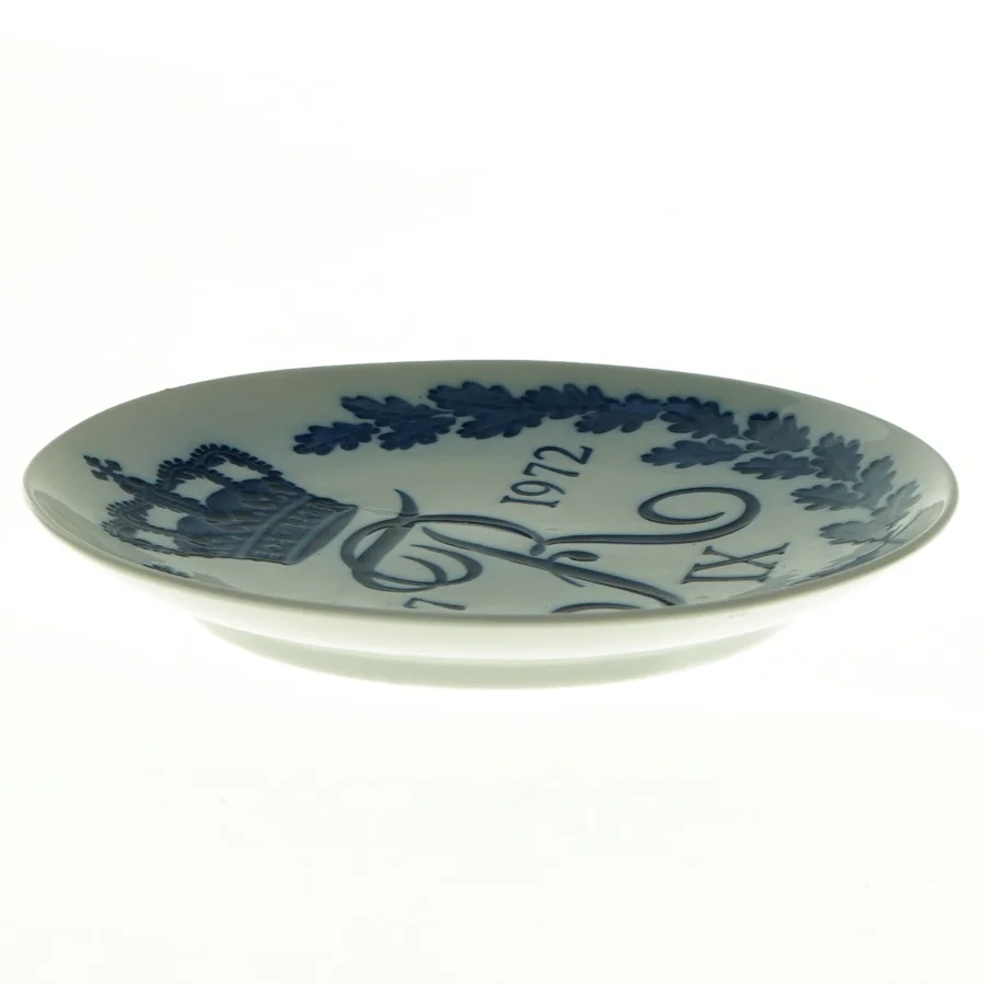 Tallerken jubilæum 1947-1972 Frederik IX fra Royal Copenhagen (str. Diameter 18 cm)