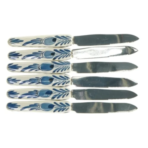 Dekorerede smørrebrødsknive (str. 15,5 cm)