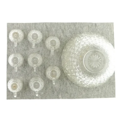 Punchskål m. 8 glas fra Arlington (str. HØ skål: 18x30 cm)