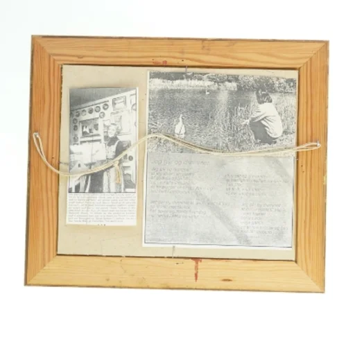 Landskabsmaleri med trærankeramme (str. 38x32,5 cm)